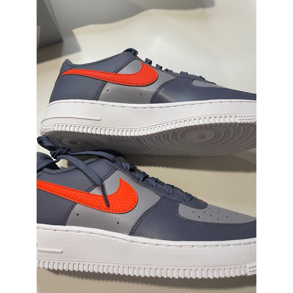 Nike Air Force 1 GS Cement Grey Team Orange Sneakers CT3839-008 Kids Size 6.5Y